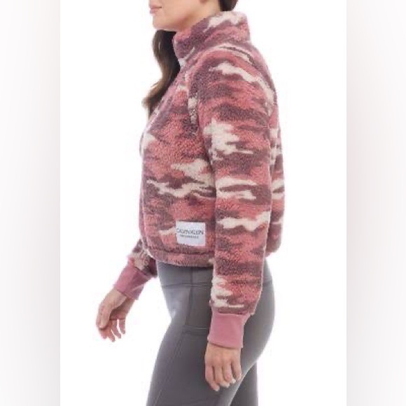 Calvin Klein pink camo half zip pullover - Picture 2 of 7